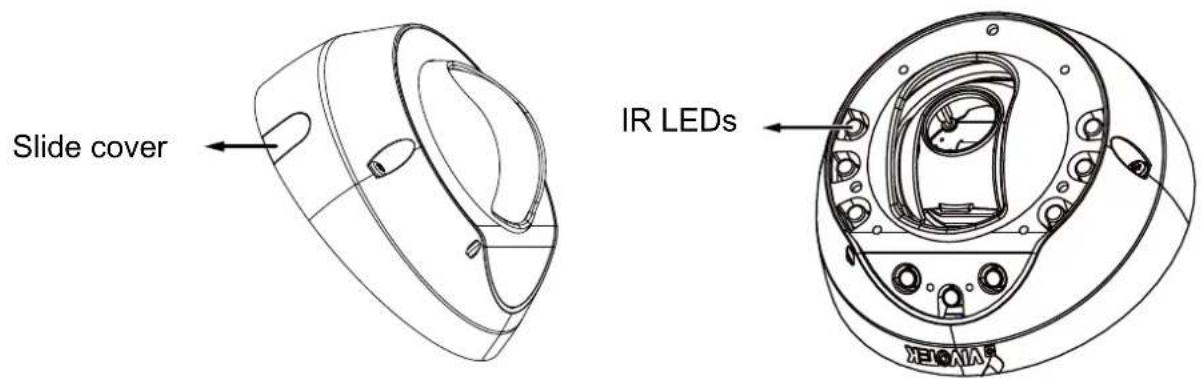 Slide cover IR LEDs