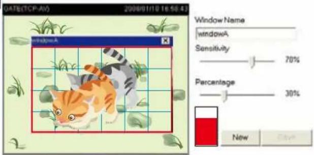 DATE(TCP-AY) 2006/01/10 16:58:43 Window Name windowA Sensitivity 70% Percentage 30% New Save