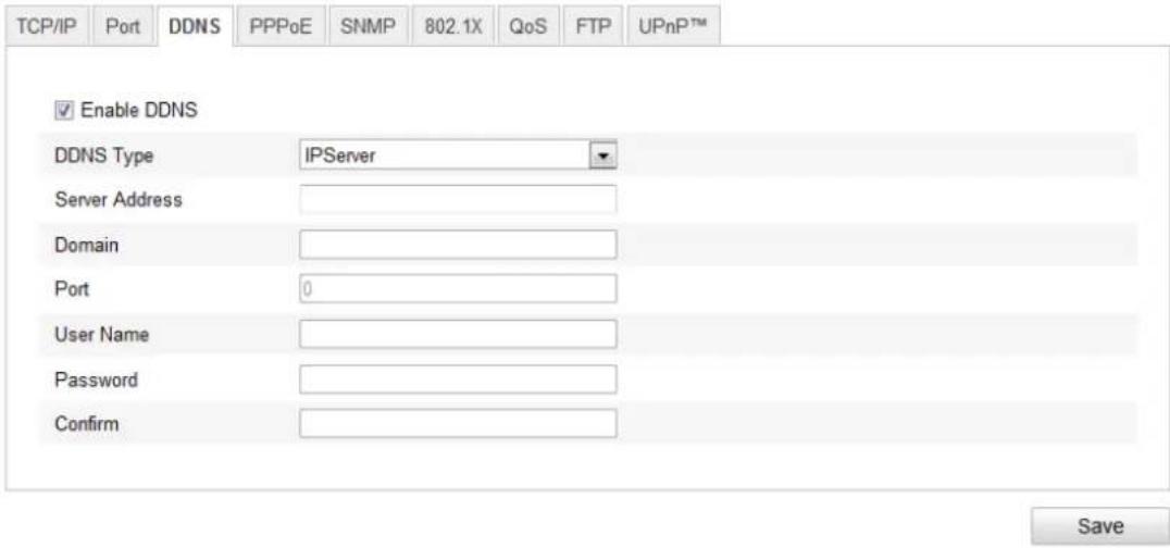 Hikvision DS-2DE5184-AE3 - Enter the DDNS Sengs interface: - 1