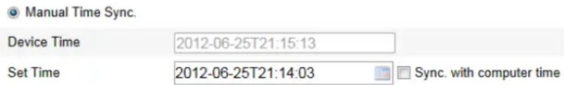 Hikvision DS-2DE5184-AE3 - ● Conguring Time Synchronizaon Manually - 1
