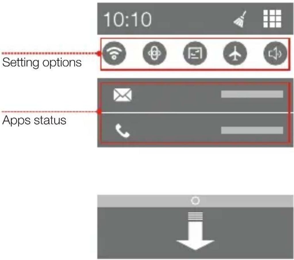 10:10 Setting options Apps status
