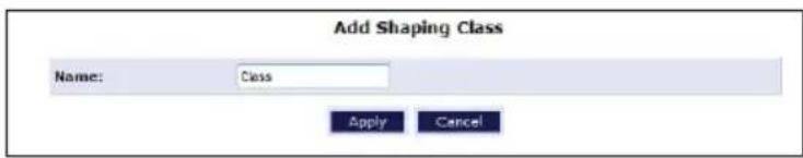 Add Shaping Class Name: Class Apply Cancel