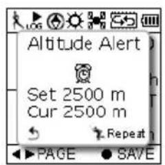 HOLUX GPSPort 260 Lite - To Set Altitude Alert - 5