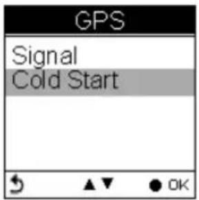HOLUX GPSPort 260 Lite - Setting → GPS → Cold Start - 1
