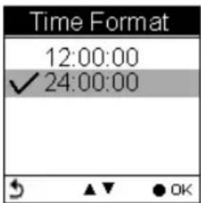 HOLUX GPSPort 260 Lite - System → Time Format - 2