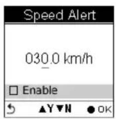 HOLUX GPSPort 260 Lite - To Set Speed Alert - 2