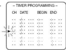 - TIMER PROGRAMMING - CH DATE BEGIN END