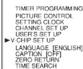 FUNAI F313CC - Select "V-CHIP SET UP" - 1
