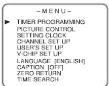 FUNAI F313CC - Select "TIMER PROGRAMMING" - 1