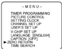 SYLVANIA 6319CD - To activate "ZERO RETURN" mode - 1