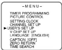 SYLVANIA 6319CD - Select "USER'S SET UP" - 1