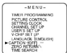 SYLVANIA 6319CD - Select "CAPTION" - 1