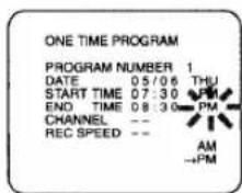 SYLVANIA 2965LF - Set the end minute - 1