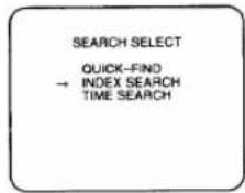 SYLVANIA 2965LF - Select "INDEX SEARCH" - 1