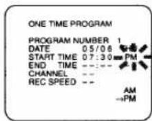 SYLVANIA 2965LF - Set the start minute - 1
