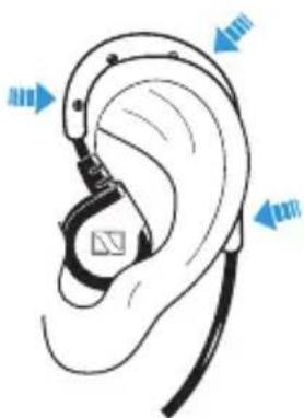 SENNHEISER MM 80i Travel - Adjusting the ear hooks - 2