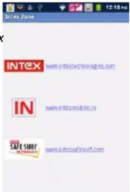 INTex Zone INTEX www.intectechologies.com IN www.intexmobile.in SAFE SURF www.intexsafesurf.com