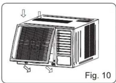 Fortress FWAC19M16 - Step 5. Install the air filter and front panel. - 1