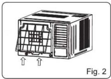 Fortress FWAC19M16 - Step 1. Remove the front panel and the air filter - 2