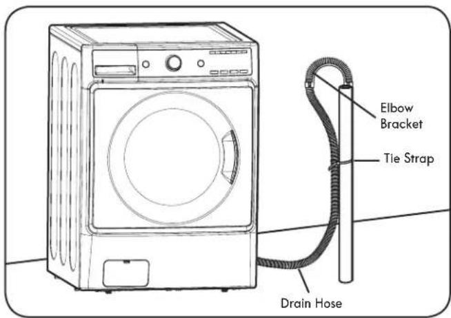 Elbow Bracket Tie Strap Drain Hose