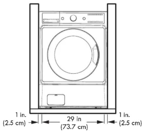 1 in. (2.5 cm) 29 in (73.7 cm) 1 in. (2.5 cm)