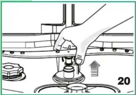 UPO D520D - To remove the upper spray-rotor: - 1