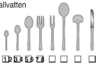 allvatten 12 34 56 78 □ □ □