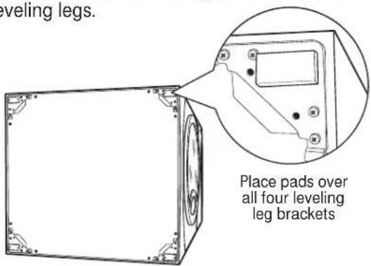 GE GFD45ESSKWW - ② INSTALL RUBBER PADS TO DRYER BASE - 1