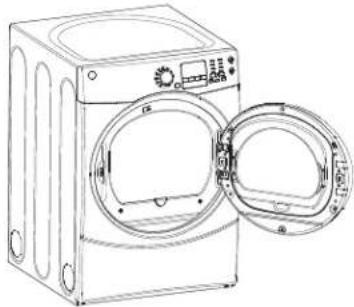 GE GFD45ESSKWW - ① REMOVE THE DOOR ASSEMBLY - 1