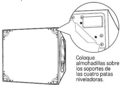 GE GFD45ESSKWW - ② INSTALE ALMOHADILLAS DE GOMA EN LA BASE DE LA SECADORA - 1