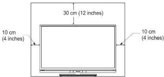 30 cm (12 inches) 10 cm (4 inches) 10 cm (4 inches)