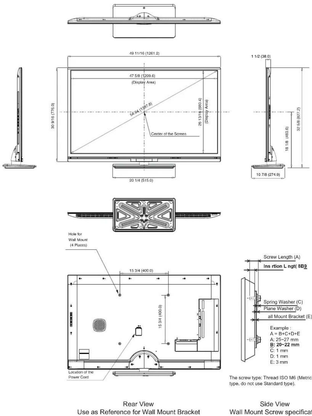 HITACHI LE42T506 - Specifications: - 7