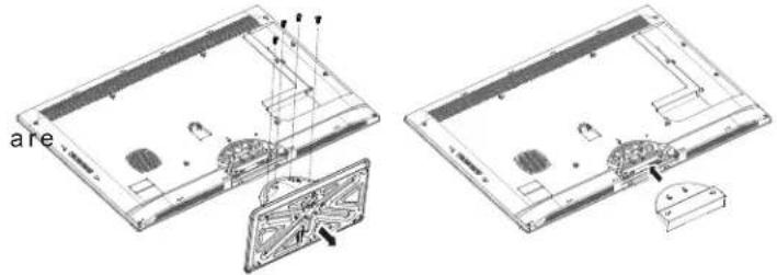 HITACHI LE42T506 - STEP (1) : REMOVE THE STAND BASE FROM THE LCD TELEVISION - 1