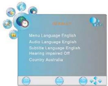 menu Language English Audio Language English Subtitle Language English Hearing Impaired Off Country Australia