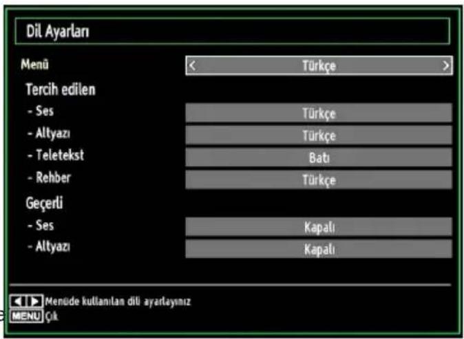 Finlux 32FX5020F - Dil Tercihlerini Yapılandırma - 1