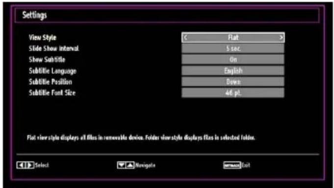 Finlux 32FX5020F - Media Browser Settings - 1