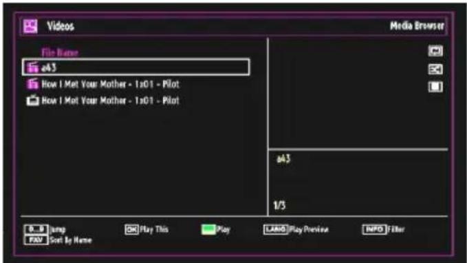 Finlux 32FX5020F - Viewing Videos via USB - 1