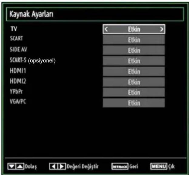 Finlux 32FX5020F - Kaynak Ayarlarını Yapılandırma - 1