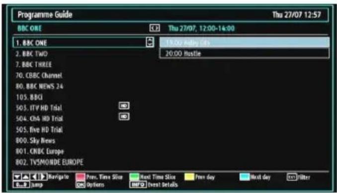 Finlux 32FX5020F - EPG Channel Schedule - 1