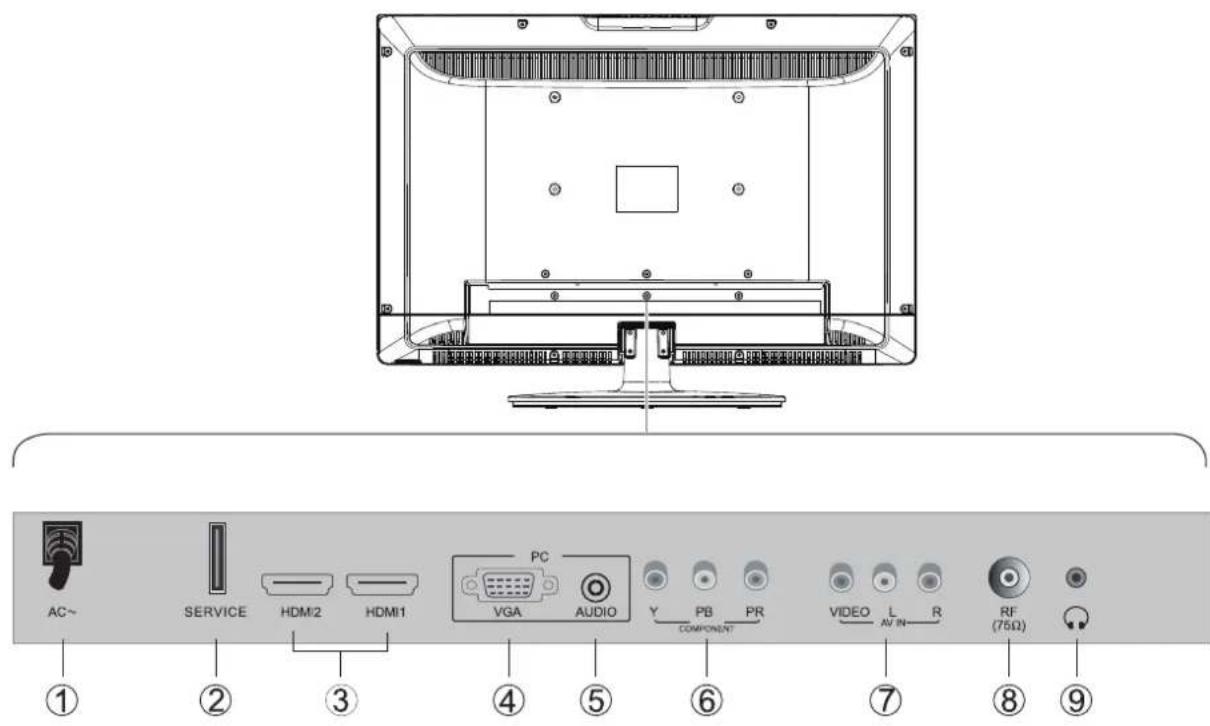 Seiki LC24G82 - Rear View - 1