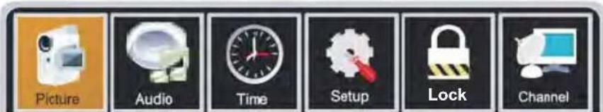 Picture Audio Time Setup Lock Channel