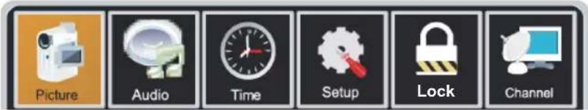 Picture Audio Time Setup Lock Channel