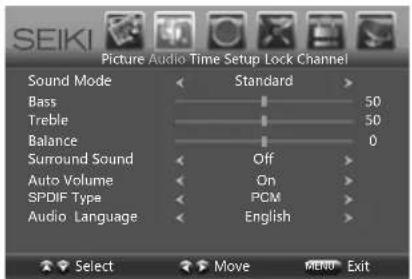 Seiki SC601GS - Sound mode - 1