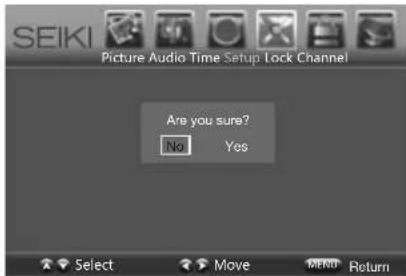 Seiki SC601GS - Restore Default - 1