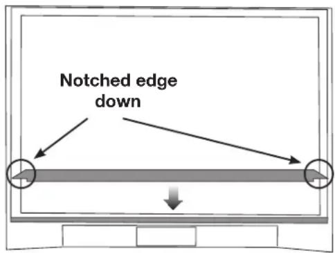 Notched edge down