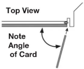 Top View Note Angle of Card