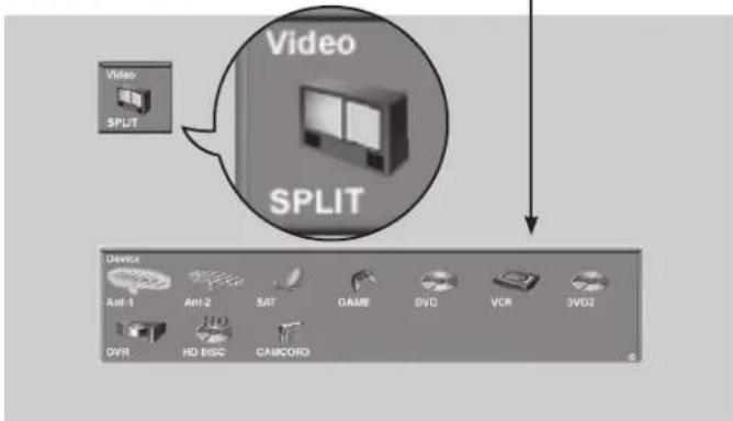 Video SPLIT Device Ant-1 Ant-2 SAT GAME DVD VCR DVD2 DVR HD BISIC CAMCORO