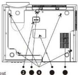 Diagram of a device interior with labeled components and connections, including numbered annotations 2, 3, and 4.