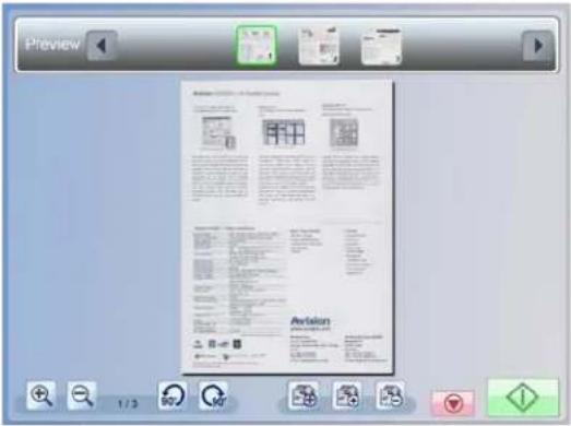 AVISION SC8800 - Options on the Preview screen - 5