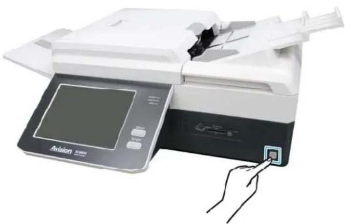 Exterior view of a white Atlas Electron scanner with digital display and control panel (no visible text or symbols)
